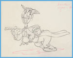 SILLY SYMPHONIES-MOTHER GOOSE GOES HOLLYWOOD PRODUCTION DRAWING PAIR FEATURING THE MARX BROS.