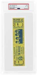 THE BEATLES 1966 SHEA STADIUM CONCERT TICKET FULL PSA EX-MINT 6.