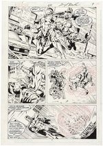 GREEN LANTERN VOL. 3 #64 COMIC BOOK PAGE ORIGINAL ART BY DARRYL BANKS (PARALLAX VS. JUSTICE LEAGUE).