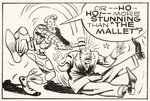 FUNNYMAN #2 COMIC BOOK TITLE PAGE ORIGINAL ART BY JOE SHUSTER & JOHN SIKELA.