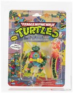 TEENAGE MUTANT NINJA TURTLES (1991) - MIKE, THE SEWER SURFER SERIES 4/44 BACK AFA 85 NM+.