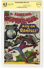 AMAZING SPIDER-MAN #32 JANUARY 1966 CBCS VERIFIED SIGNATURE 4.5 VG+.