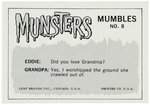 1964 LEAF THE MUNSTERS GUM CARD SET WITH DISPLAY BOX AND WRAPPER.