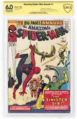 AMAZING SPIDER-MAN ANNUAL #1 1964 CBCS VERIFIED SIGNATURE 6.0 FINE (FIRST SINISTER SIX).