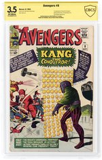 AVENGERS #8 SEPTEMBER 1964 CBCS VERIFIED SIGNATURE 3.5 VG- (FIRST KANG THE CONQUEROR).