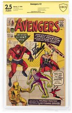 AVENGERS #2 NOVEMBER 1963 CBCS VERIFIED SIGNATURE 2.5 GOOD+.