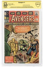 AVENGERS #1 SEPTEMBER 1963 CBCS VERIFIED SIGNATURE RESTORED 3.0 SLIGHT AMATEUR GOOD/VG (FIRST AVENGERS).