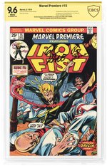 MARVEL PREMIERE #15 MAY 1974 CBCS VERIFIED SIGANTURE 9.6 NM+ (FIRST IRON FIST).