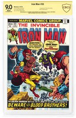 IRON MAN #55 FEBRUARY 1973 CBCS VERIFIED SIGNATURE 9.0 VF/NM (FIRST THANOS, DRAX THE DESTROYER & STARFOX).