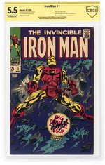 IRON MAN #1 MAY 1968 CBCS VERIFIED SIGNATURE 5.5 FINE-.