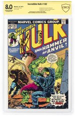 INCREDIBLE HULK #182 DECEMBER 1974 CBCS VERIFIED SIGNATURE 8.0 VF.