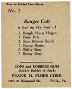 1935 FLEER COPS AND ROBBERS GUM CARD SET.