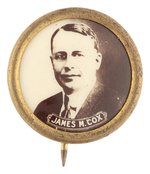 SMALL SEPIA JAMES M. COX PORTRAIT BUTTON HAKE #17.