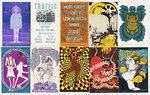 BILL GRAHAM PRESENTS COLLECTION OF 207 FILLMORE PSYCHEDELIC CONCERT HANDBILLS & POSTCARDS.