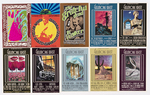 BILL GRAHAM PRESENTS COLLECTION OF 207 FILLMORE PSYCHEDELIC CONCERT HANDBILLS & POSTCARDS.