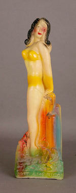 "MISS AMERICA" PIN-UP GIRL PLASTER STATUE.