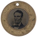 LINCOLN & HAMLIN 1860 BACK-TO-BACK FERROTYPE JUGATE.