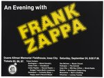 FRANK ZAPPA 1977 IOWA CITY, IOWA CONCERT POSTER.