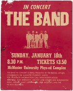 THE BAND 1970 McMASTER UNIVERSITY HAMILTON, ONTARIO CANADA CONCERT POSTER.