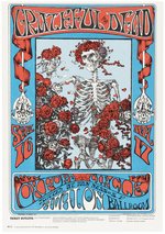 GRATEFUL DEAD 'SKELETON & ROSES' 1966 SAN FRANCISCO FAMILY DOG CONCERT POSTER FD-26-RP-3.