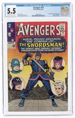 AVENGERS #19 AUGUST 1965 CGC 5.5 FINE- (FIRST SWORDSMAN).