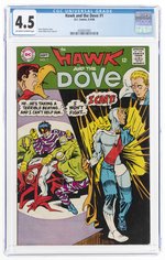 HAWK AND THE DOVE #1 AUGUST-SEPTEMBER 1968 CGC 4.5 VG+.