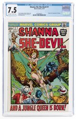 SHANNA THE SHE DEVIL #1 DECEMBER 1972 CGC 7.5 VF- (FIRST SHANNA THE SHE-DEVIL).