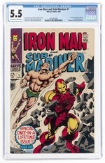 IRON MAN AND SUB-MARINER #1 APRIL 1968 CGC 5.5 FINE-.