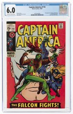 CAPTAIN AMERICA #118 OCTOBER 1969 CGC 6.0 FINE.