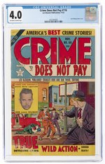 CRIME DOES NOT PAY #116 NOVEMBER 1952 CGC 4.0 VG.