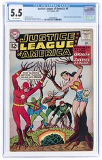 JUSTICE LEAGUE OF AMERICA #9 FEBRUARY 1962 CGC 5.5 FINE-.