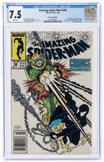 AMAZING SPIDER-MAN #298 MARCH 1988 CGC 7.5 VF- (NEWSSTAND EDITION, FIRST EDDIE BROCK IN CAMEO).