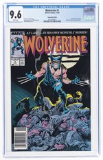 WOLVERINE #1 NOVEMBER 1988 CGC 9.6 NM+ (NEWSSTAND EDITION, FIRST WOLVERINE AS PATCH).