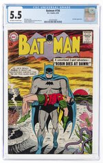 BATMAN #156 JUNE 1963 CGC 5.5 FINE-.