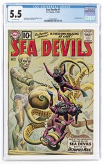 SEA DEVILS #1 SEPTEMBER-OCTOBER 1961 CGC 5.5 FINE-.