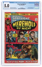 MARVEL SPOTLIGHT #2 FEBRUARY 1972 CGC 5.0 VG/FINE (FIRST WEREWOLF BY NIGHT).