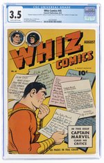 WHIZ COMICS #45 AUGUST 1943 CGC 3.5 VG-.