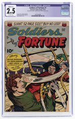 SOLDIERS OF FORTUNE #1 MARCH-APRIL 1951 CGC RESTORED 2.5 SLIGHT (C-1) GOOD+.