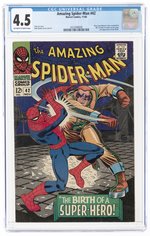 AMAZING SPIDER-MAN #42 NOVEMBER 1966 CGC 4.5 VG+.