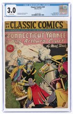 CLASSIC COMICS #24 SEPTEMBER 1945 CGC 3.0 GOOD/VG (A CONNECTICUT YANKEE IN KING ARTHUR'S COURT).