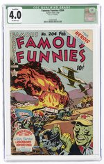 FAMOUS FUNNIES #204 FEBRUARY 1953 CGC QUALIFIED 4.0 VG.