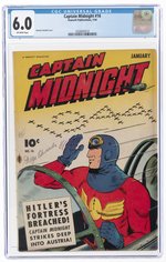 CAPTAIN MIDNIGHT #16 JANUARY 1944 CGC 6.0 FINE.