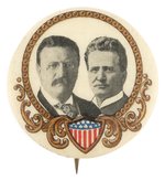 1904 ROOSEVELT AND LAFOLLETTE WISCONSIN COATTAIL BUTTON.