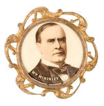 UNCOMMON WHITE BACKGROUND McKINLEY IN ORNATE NOUVEAU FRAME.