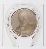 LARGE HORSESHOE "PRESIDENT THEO. ROOSEVELT" PORTRAIT PAPERWEIGHT.