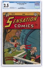 SENSATION COMICS #54 JUNE 1946 CGC 2.5 GOOD+.