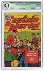 CAPTAIN MARVEL ADVENTURES #48 AUGUST-SEPTEMBER 1945 CGC QUALIFIED 5.5 FINE-.