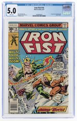 IRON FIST #14 AUGUST 1977 CGC 5.0 VG/FINE (FIRST SABRETOOTH).