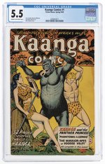 KAANGA COMICS #1 SPRING 1949 CGC 5.5 FINE-.