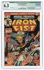 MARVEL PREMIERE #15 MAY 1974 CGC QUALIFIED 6.5 FINE+ (FIRST IRON FIST).